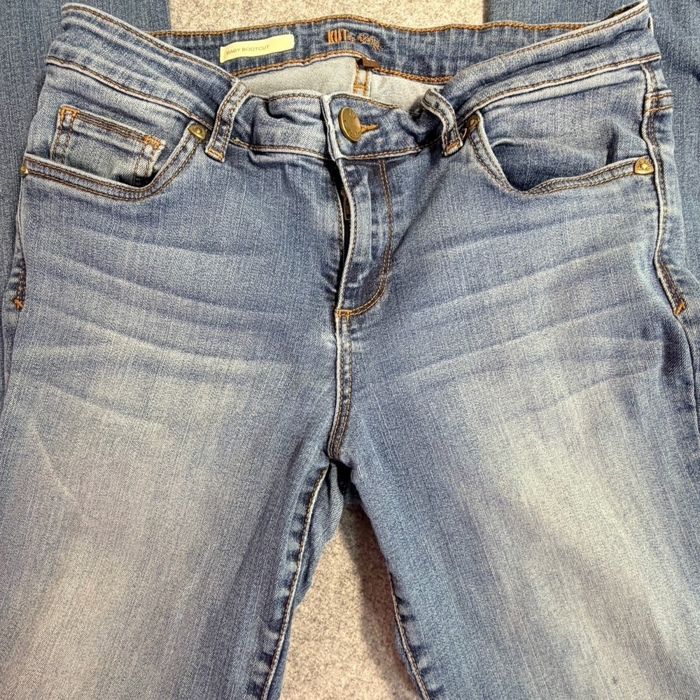 Kut from the Kloth Baby Bootcut Jeans Womens 8S Medium Wash Stretch Denim Blue - Picture 3 of 13